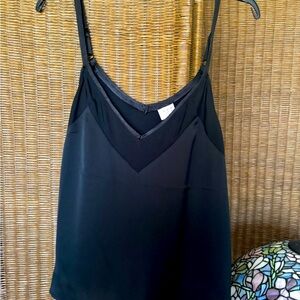 Elegant Black Silky Tank Top NWT